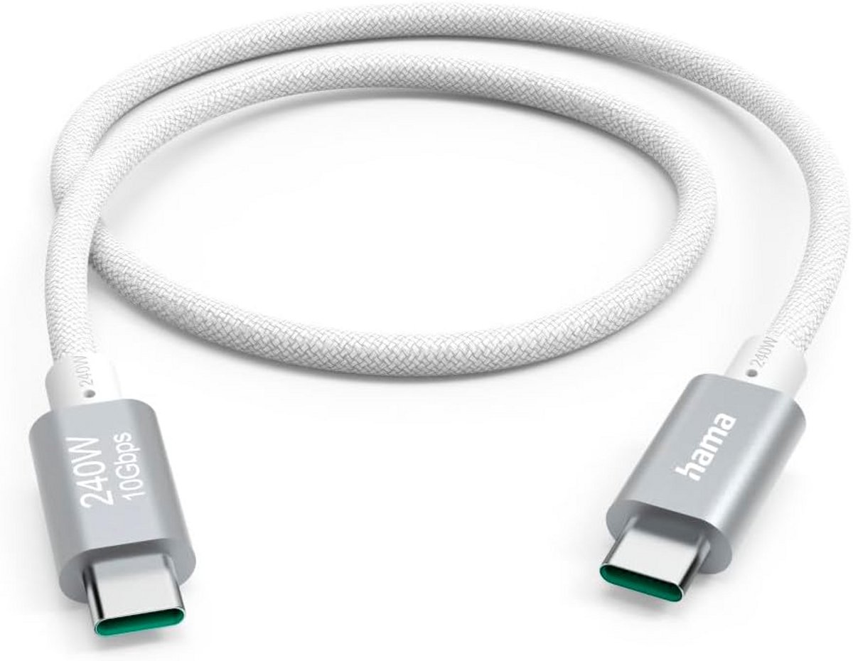 USB C naar USB C Kabel 240W Snel Opladen PD 3.1 1.5m Nylon Robuust