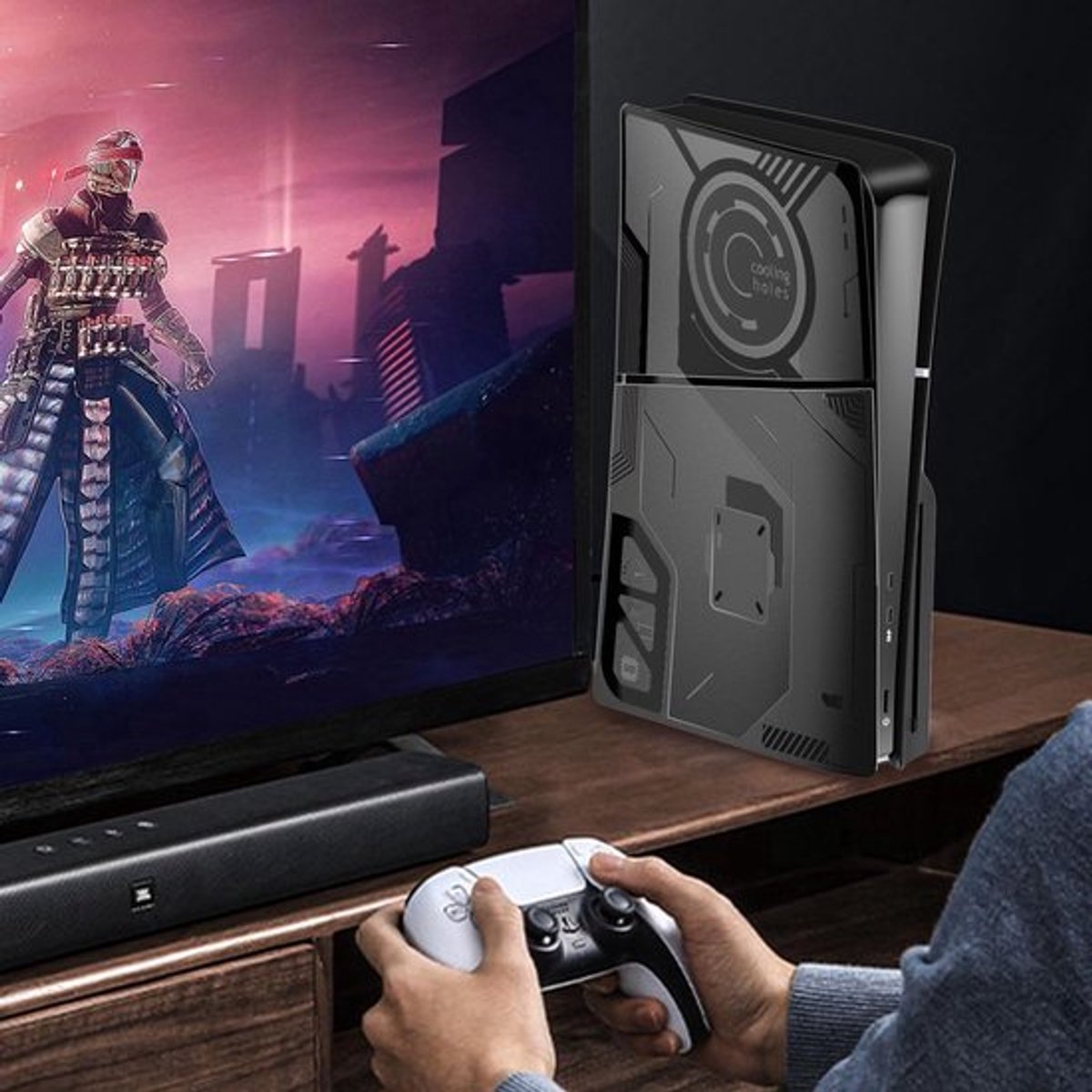 Frontplaathoes geschikt voor PS5 Slim Disc en Digital Edition - 4-in-1 Cover geschikt voor PS5 Slim Console - Aangepaste slanke accessoirehoes-skin geschikt voor Playstation 5 Slim - Faceplate – foto 5