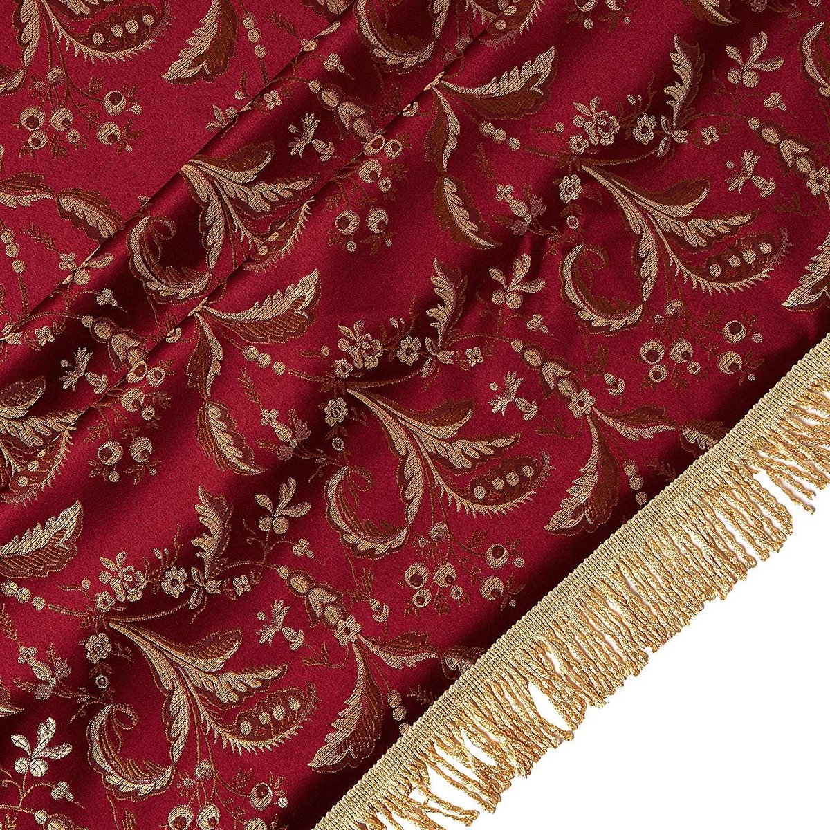 Luxe Damast Bloemen Tafelkleed met Gouden Rand