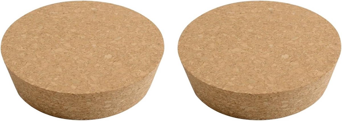 Taps toelopende KurkStoppen voor Wijnflessen en Potten (Set van 2)
