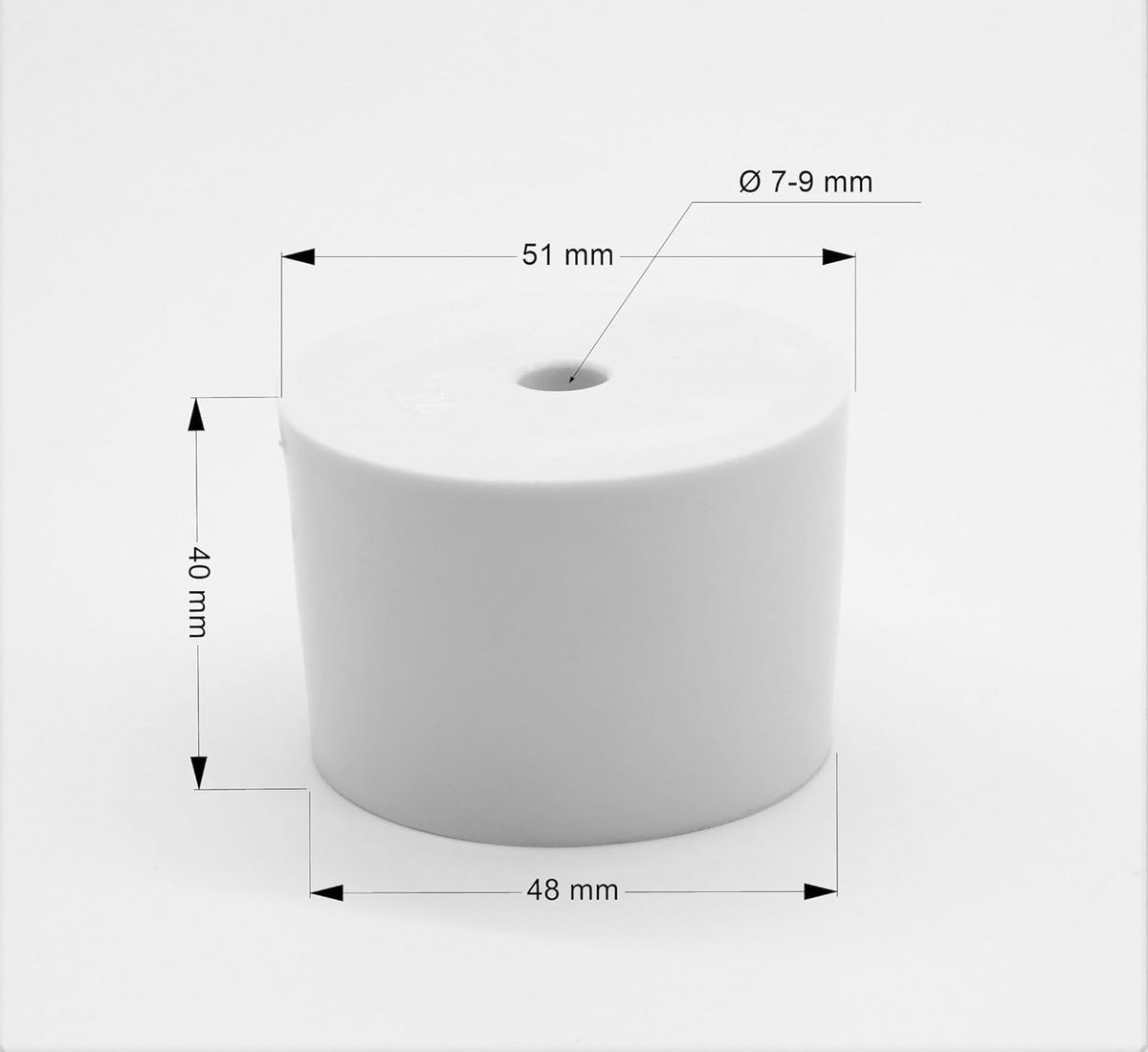 Gegroefde Rubber Stop (51/48mm) met Waterslot voor Demijjohn en Gistingsvat