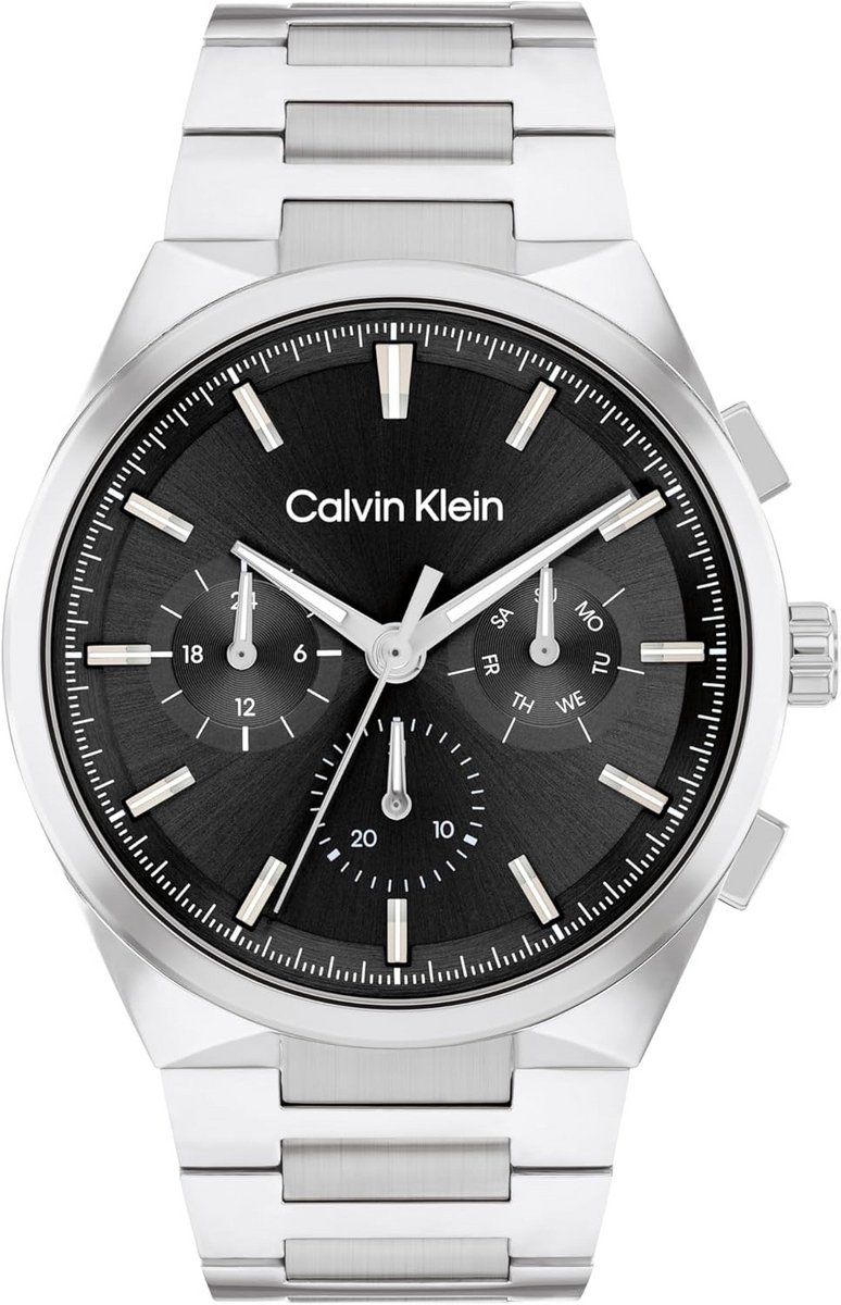 Heren Analoog Quartz Horloge met RVS Band - Stijlvol Zwart