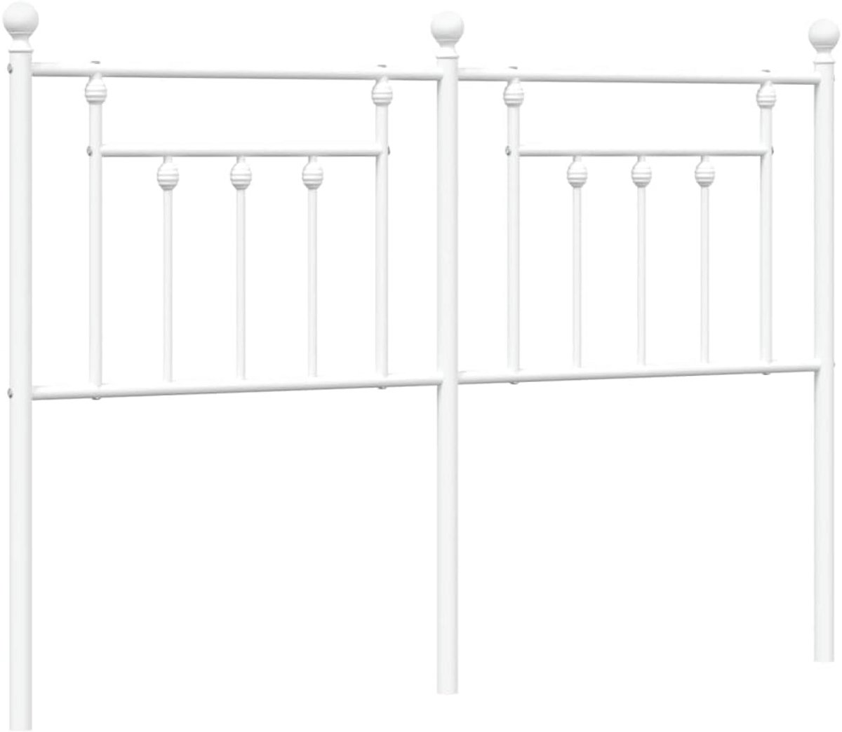 Hoofdbord Metaal Wit 140 cm voor Bedframe