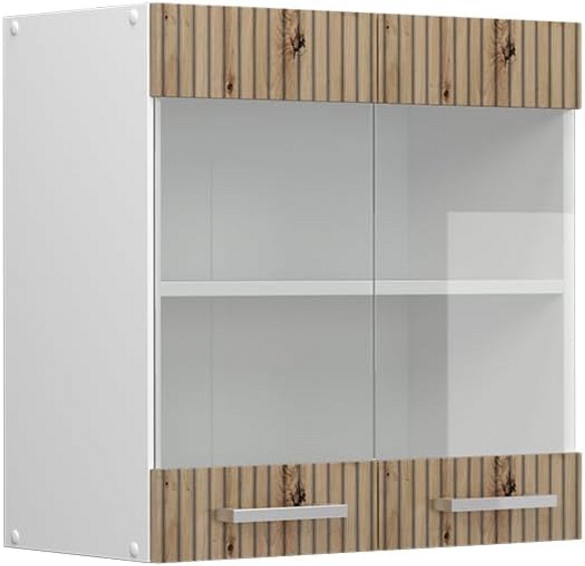 Wandkast Keuken Hangend Hout en Wit 60 cm