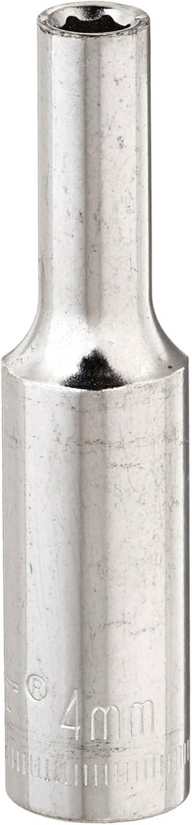 1/4 Inch Dopsleutel 4mm Diepe Dop - 6 Kant