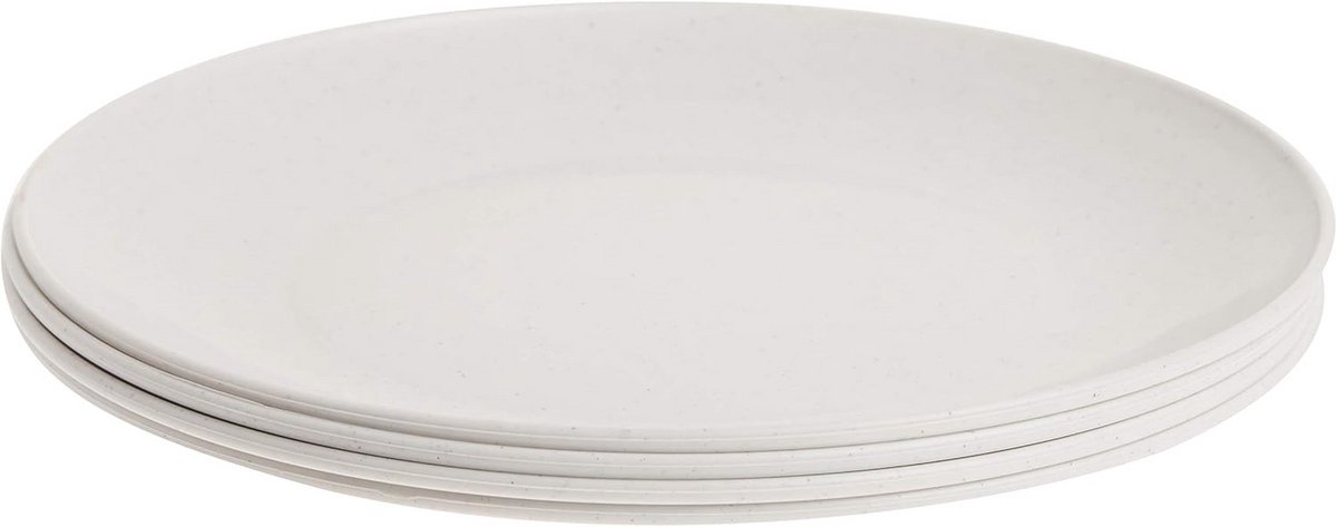 Set van 4 Witte Borden 10 Inch - Stevig Servies voor Dagelijks Gebruik