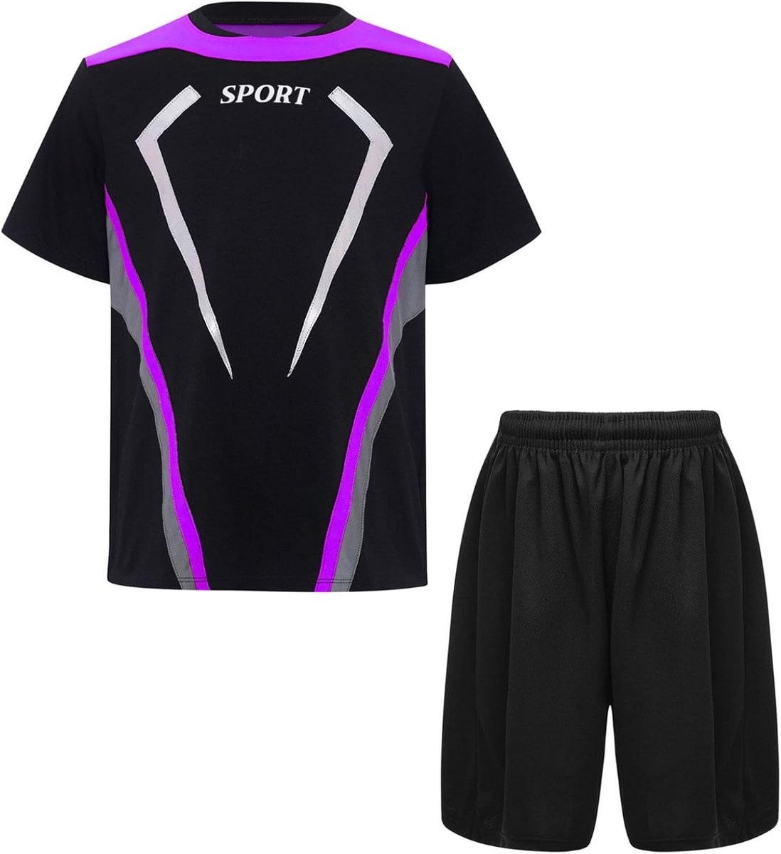 Voetbaltenue Kinderen Jongens en Meisjes - Compleet Trainingspak Shirt met Korte Broek