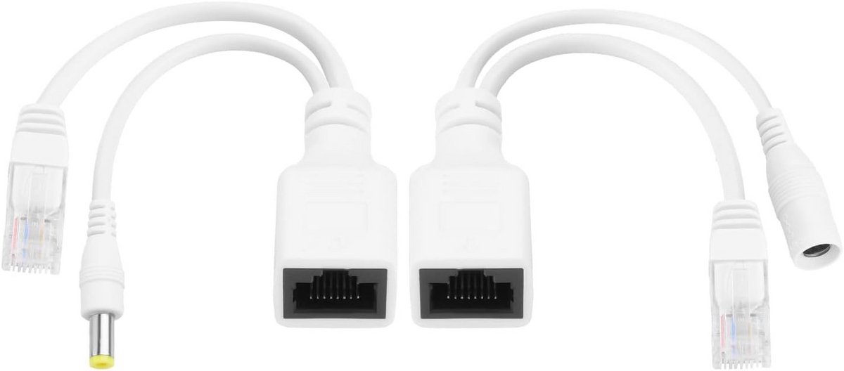 PoE Splitter Injector voor IP-Camera's en Netwerkapparatuur - 10/100 Mbit/s