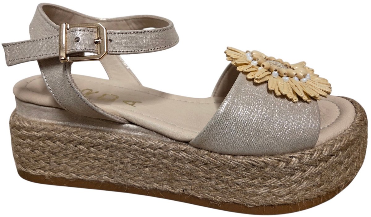 Roberto D'Angelo Sultan Beige Gold Sandalen Goud Leer Dames - Beige/Goud - 41