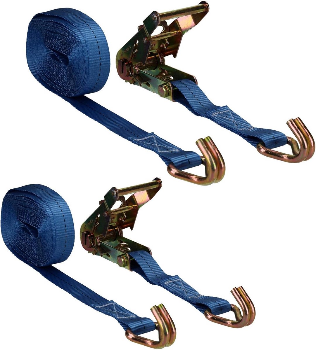 2x Spanband Set Ratelband 8 Meter x 25mm Sterk tot 400kg Veilige Bevestiging