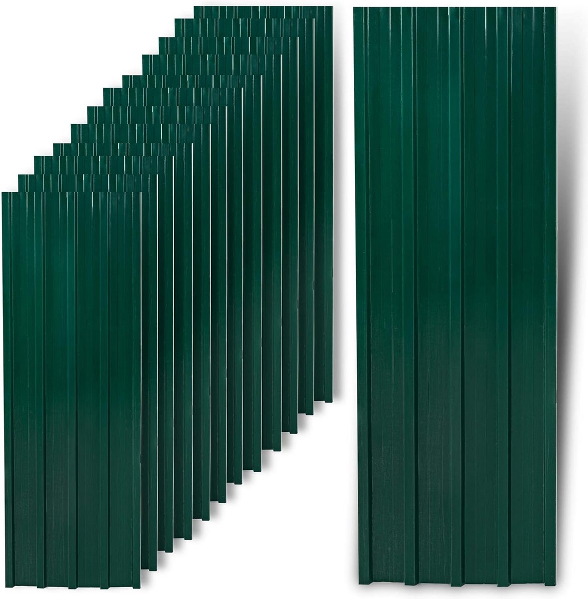 Trapezium Metalen Platen voor Dak en Wand Groen RAL 6005 Set van 12