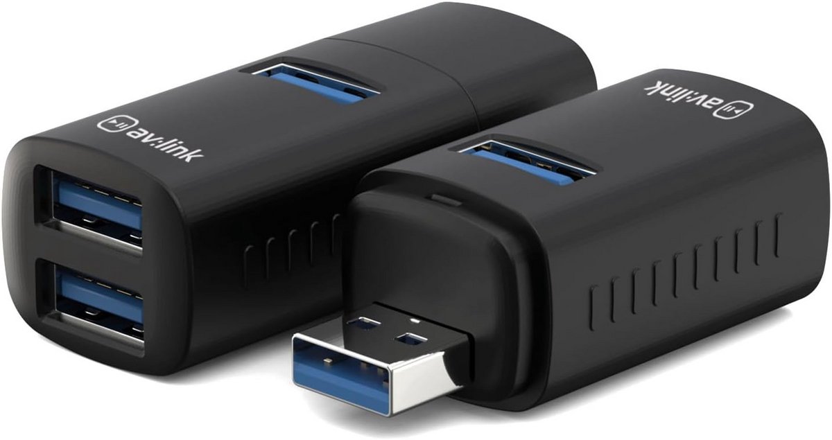 3-Poorts USB Type-A Hub met Hoge Snelheid (USB 3.2 en 2.0) voor Laptop en PC