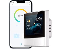 Slimme WiFi Wandpaneel Schakelaar met Thermostaat Functie - 2 Groepen