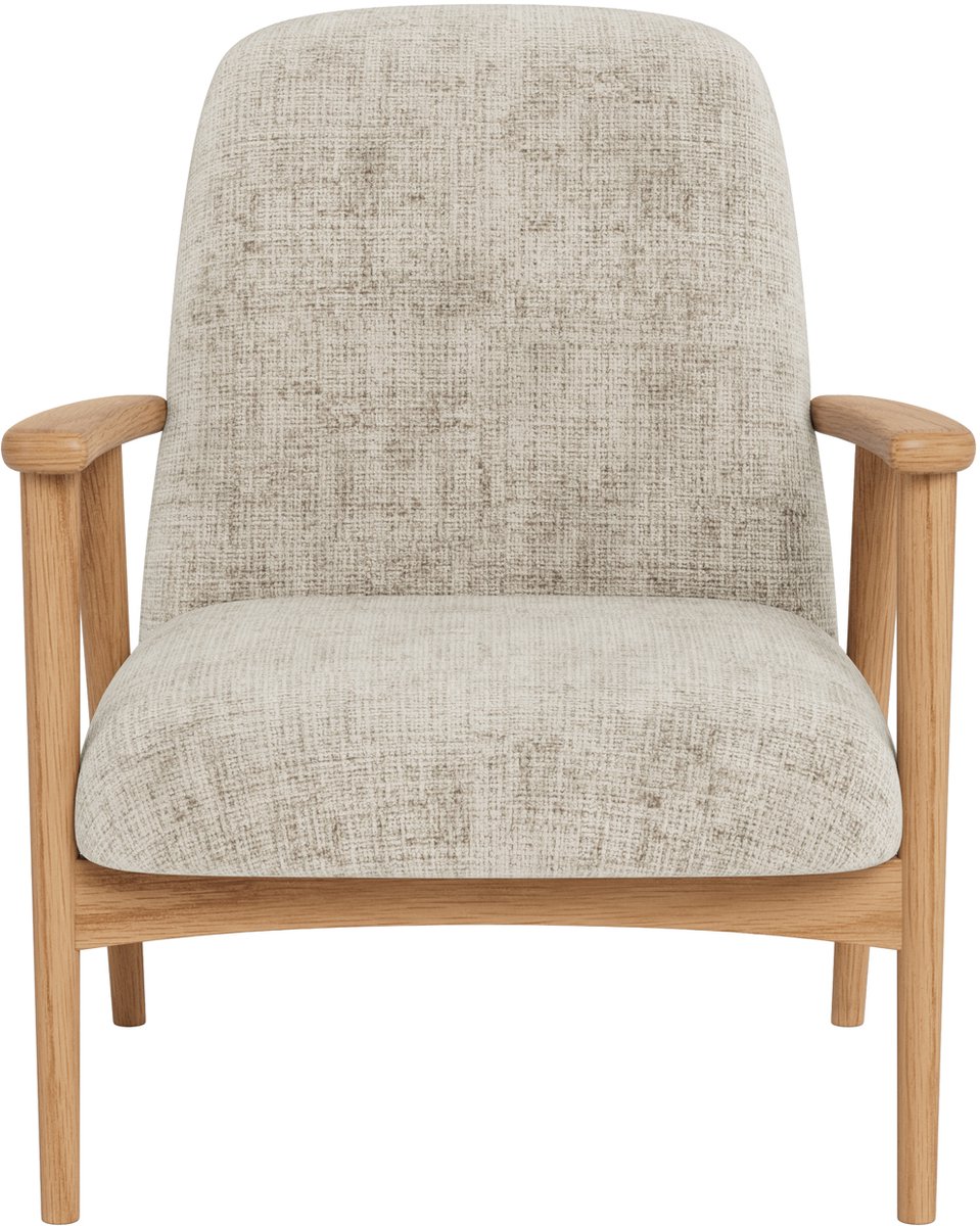 Fauteuil Fraser Met Armleuning Juto Beige 84cm - Giga Living