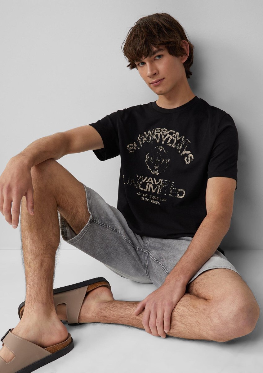 QS - male - Basic T-shirt met print