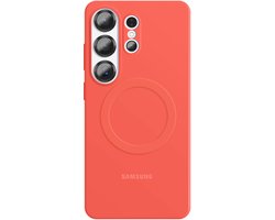 Samsung Galaxy S26 Ultra Hoesje - Silicone Magnet Case - Koraalrood