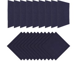100 Stuks Zelfklevende Vloertegels 30x30 cm - Donkerblauw Tapijttegel voor Hoge Belasting | Slipvast & Onderhoudsvriendelijk voor Slaapkamer, Hotel en Winkelcentrum,Donkerblauw