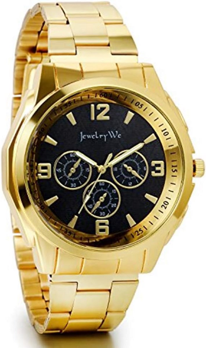 Analoge Herenhorloge Zaken Stijl Met RVS Band - Blauw, Zwart of Wit Wijzerplaat