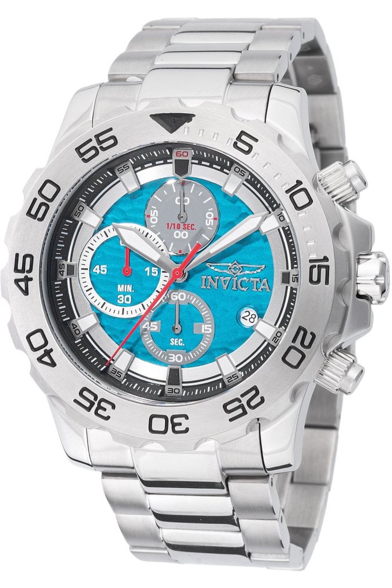 Invicta Pro Diver 50247 Heren Horloge - Waterdicht - Analoog - Quartz Uurwerk - Roestvrij Staal met Blauwe Wijzerplaat - 54mm