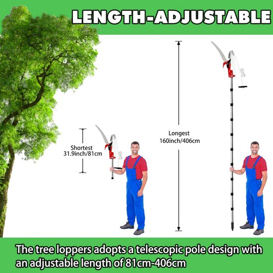 Telescopische Snoeischaar voor Hoge Takken - Verstelbaar — afbeelding 2