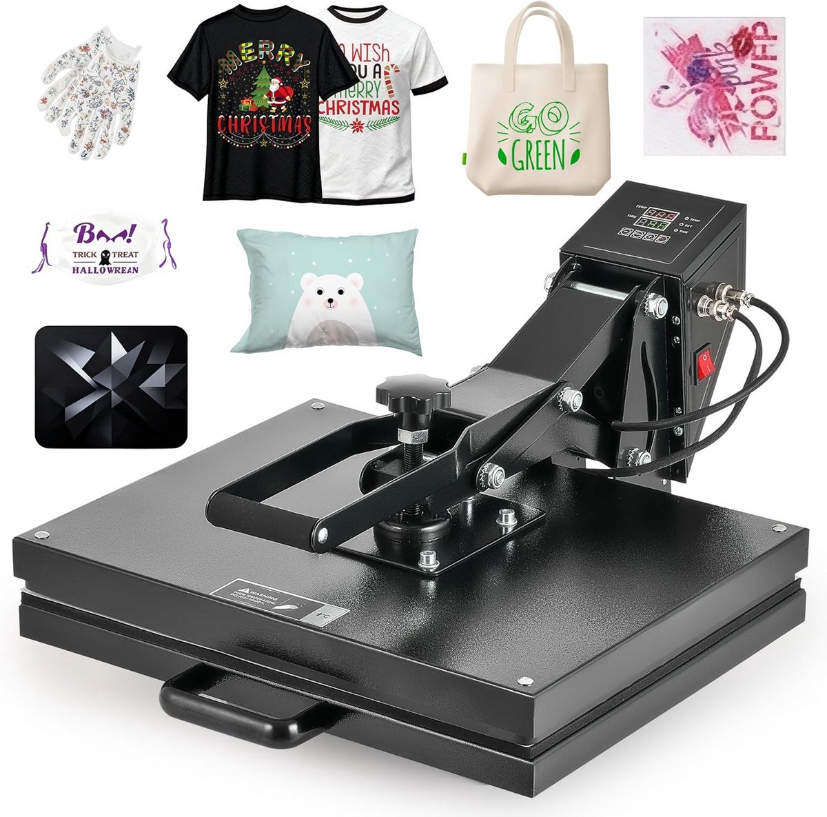 Professionele T-shirt Persmachine Hittepers Digitaal 1400W/2000W voor Kleding en Textiel 40x50 cm