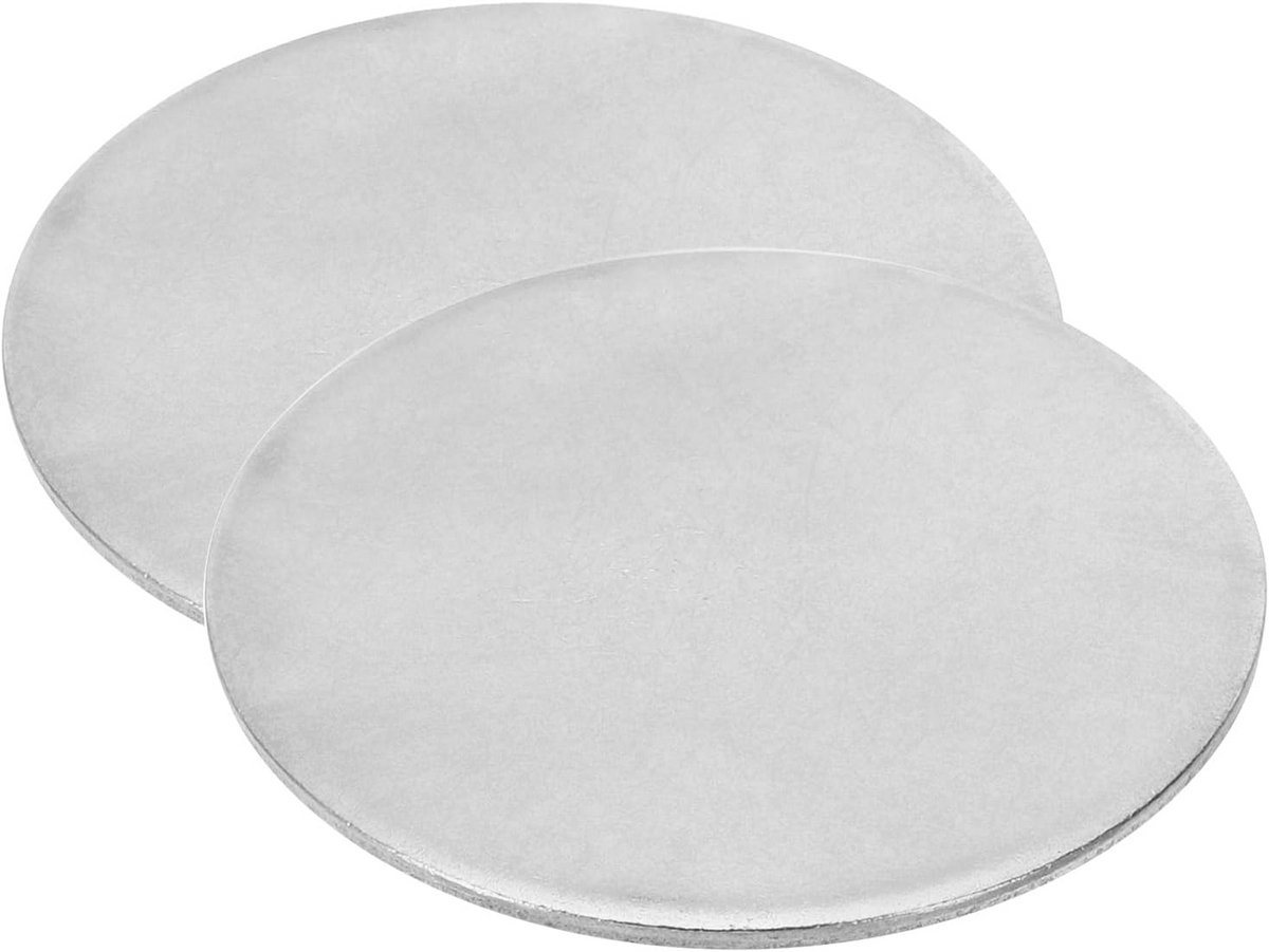 Ronde Metalen Schijven 60mm - 2x Roestvrij Staal Blanks voor Graveren en Stempelen