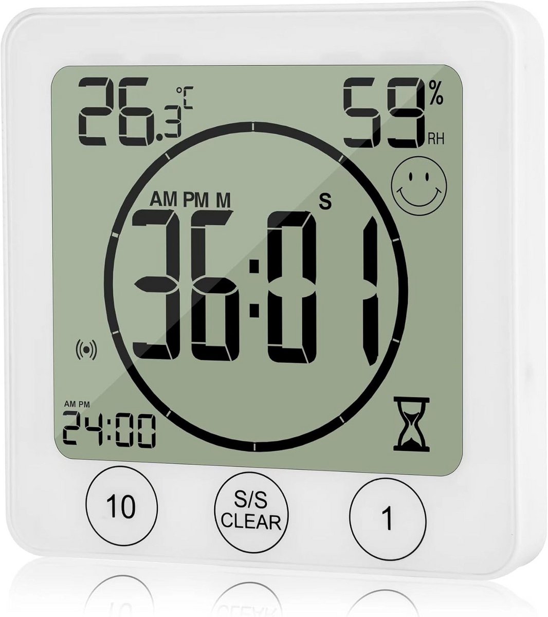 Waterdichte Digitale Doucheklok met Thermometer en Hygrometer