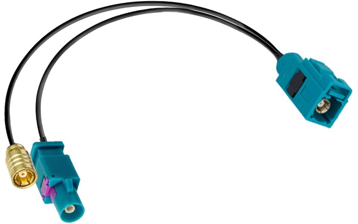 Antenne Adapter Kabel Fakra Z Splitter naar SMB voor DAB Radio Ontvanger Auto en Vrachtwagen