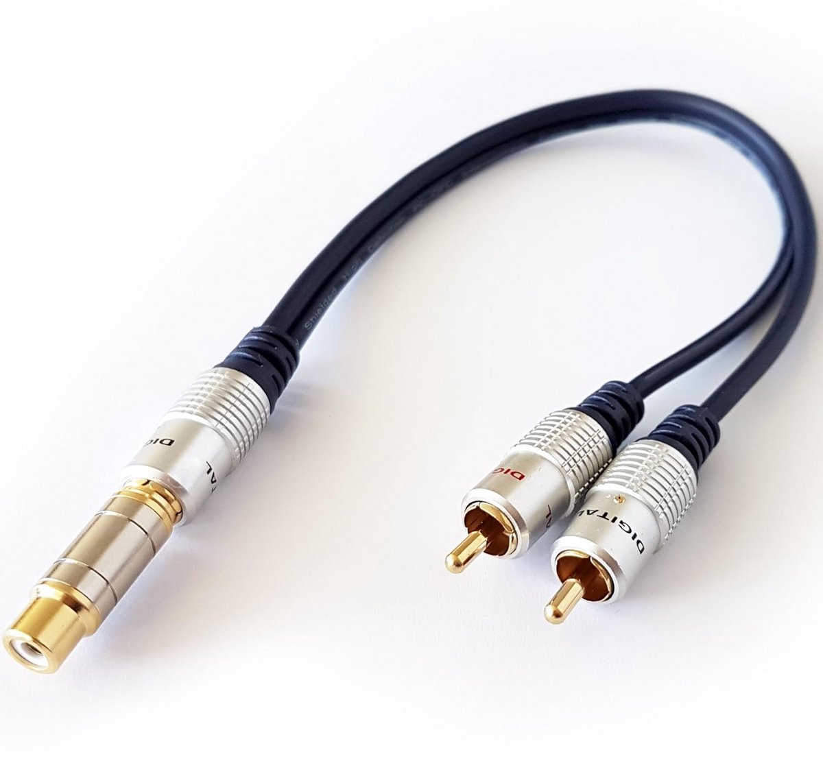 RCA Splitter Kabel 1 x Vrouwelijk naar 2 x Mannelijk voor Subwoofer Audio