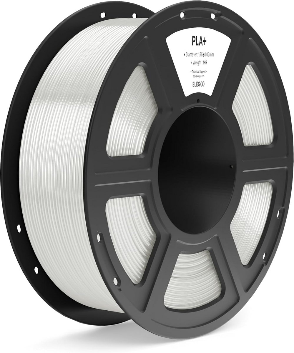 Transparant PLA+ Filament 1.75mm voor 3D Printers, Hoge Precisie