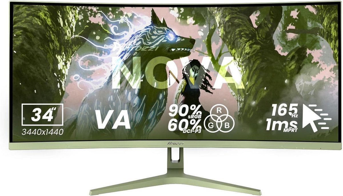 34 inch Gebogen Ultrawide QHD Gaming Monitor 165Hz 1ms
