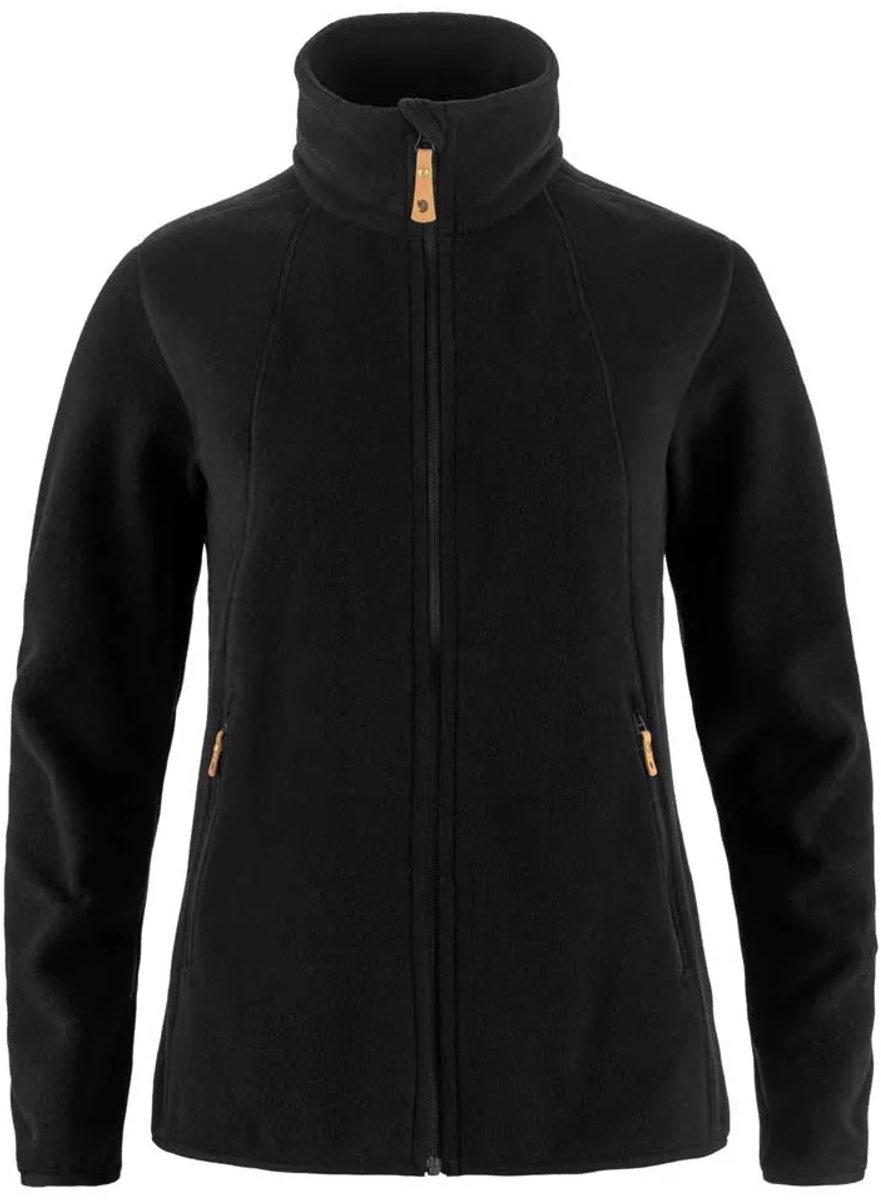 Fjällräven Stina Fleece Met Volledige Rits Vrouw Zwart