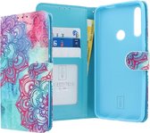 Huawei P Smart Z Bookcase hoesje - CaseBoutique - Mandala print Blauw - Kunstleer