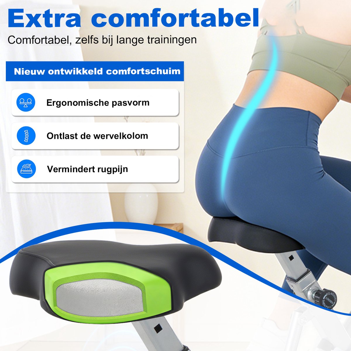 Hengjian Stabiele Hometrainer met Elektronisch Display - afbeelding 3