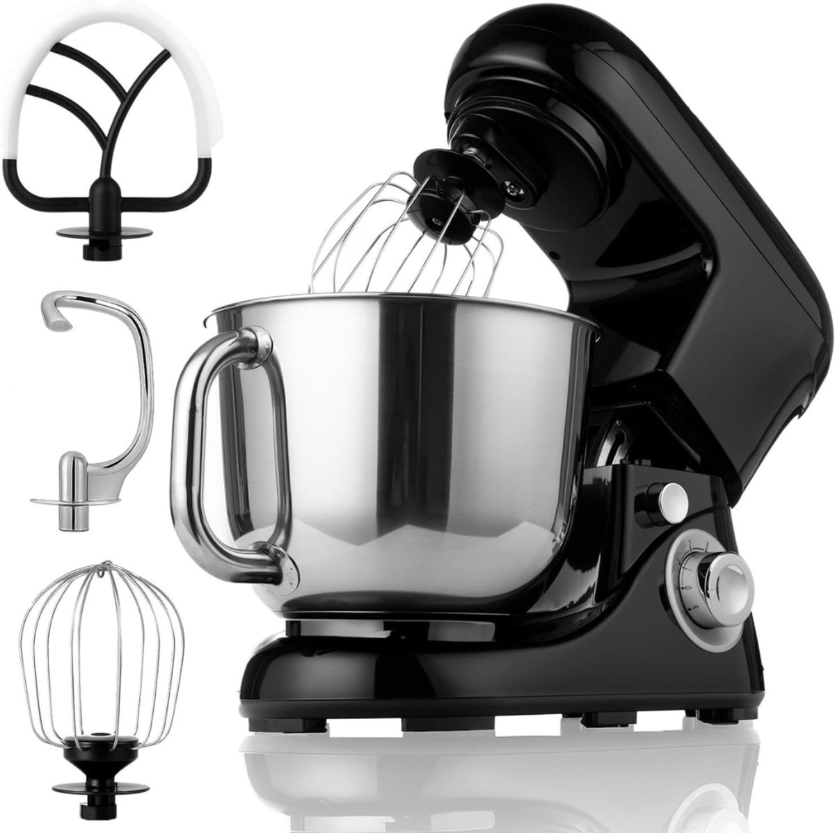 DYNA® Mixer met mengkom - Mixer - Mixer met mengkom keukenmachine - Zwart - 42cm x 25cm x 40 cm; 4.7 kg