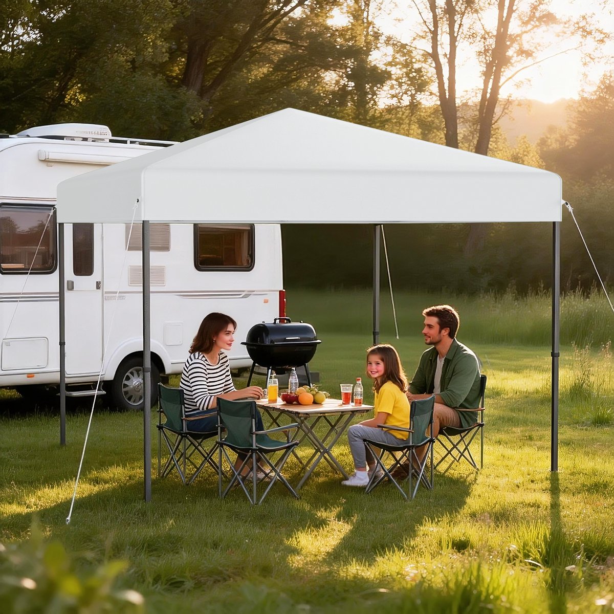 ACXIN Pop-up Partytent 3×3 m - Inklapbaar Paviljoen - Stalen Frame snelle installatiefunctie, Wit