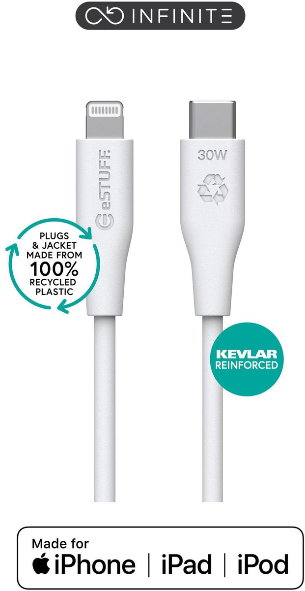 eSTUFF ES602270-BULK Lightning-kabel 2 m Wit