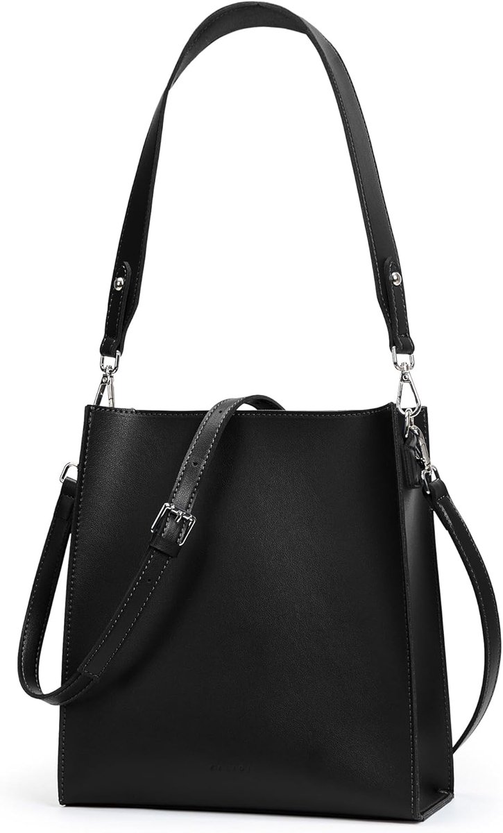 Crossbody-tas van veganistisch leer voor vrouwen met ritssluiting en verstelbare riem