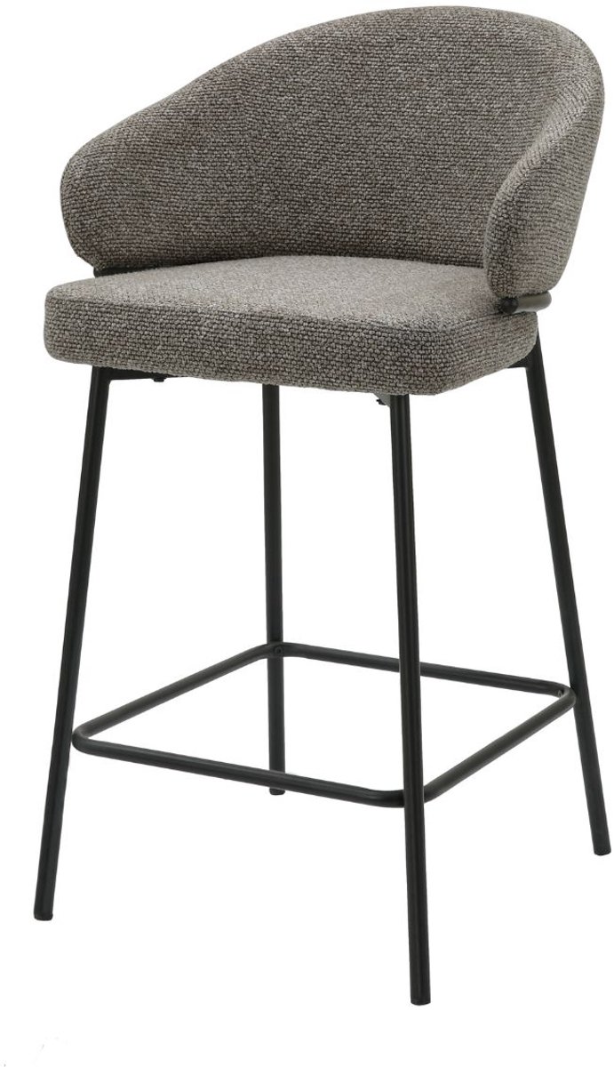 DS4U Sofia barkruk 65 cm - taupe met zwarte poot