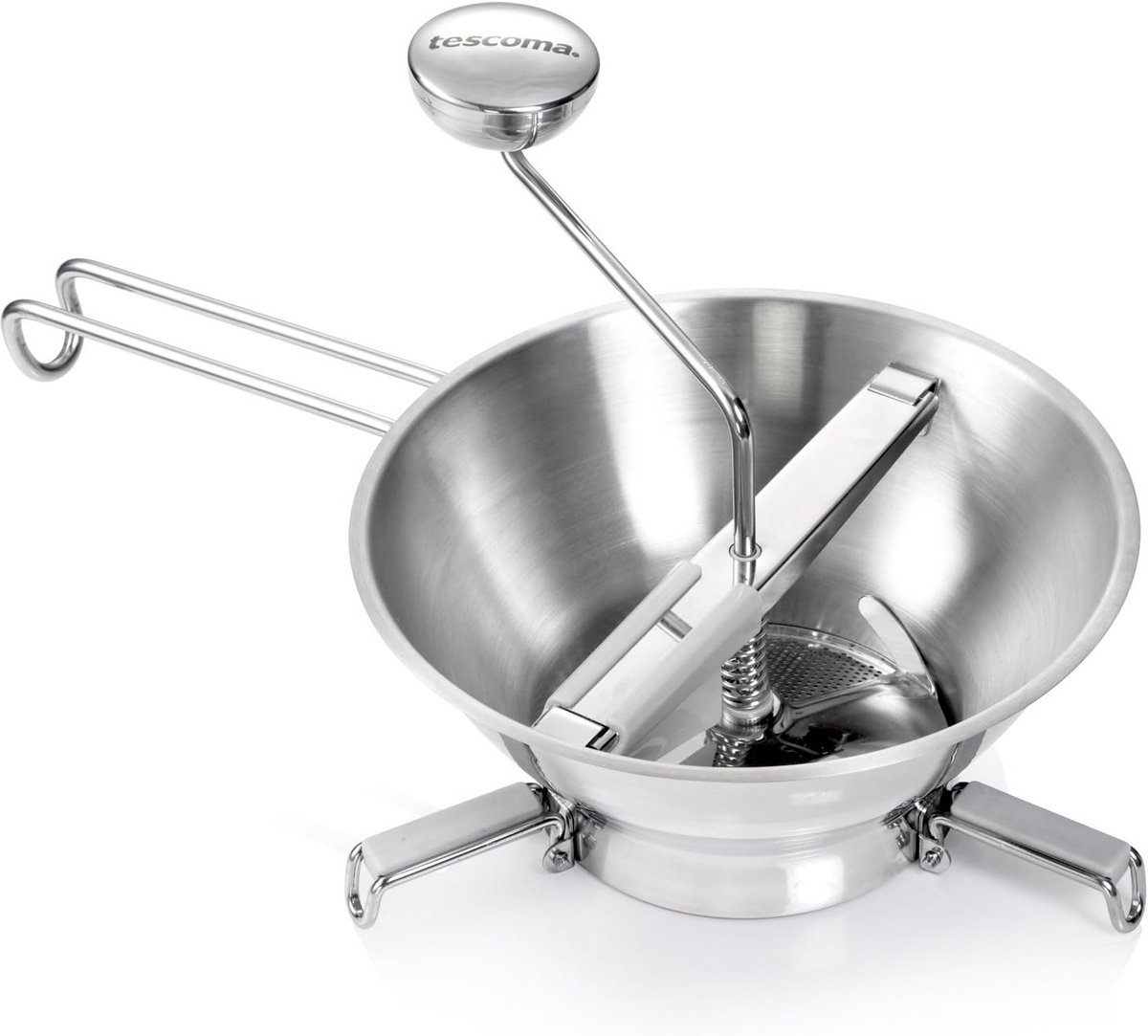Aardappelstamper - Puree Maker - Gezond Eten - Vaatwasserbestendig - 39 cm - Zilver