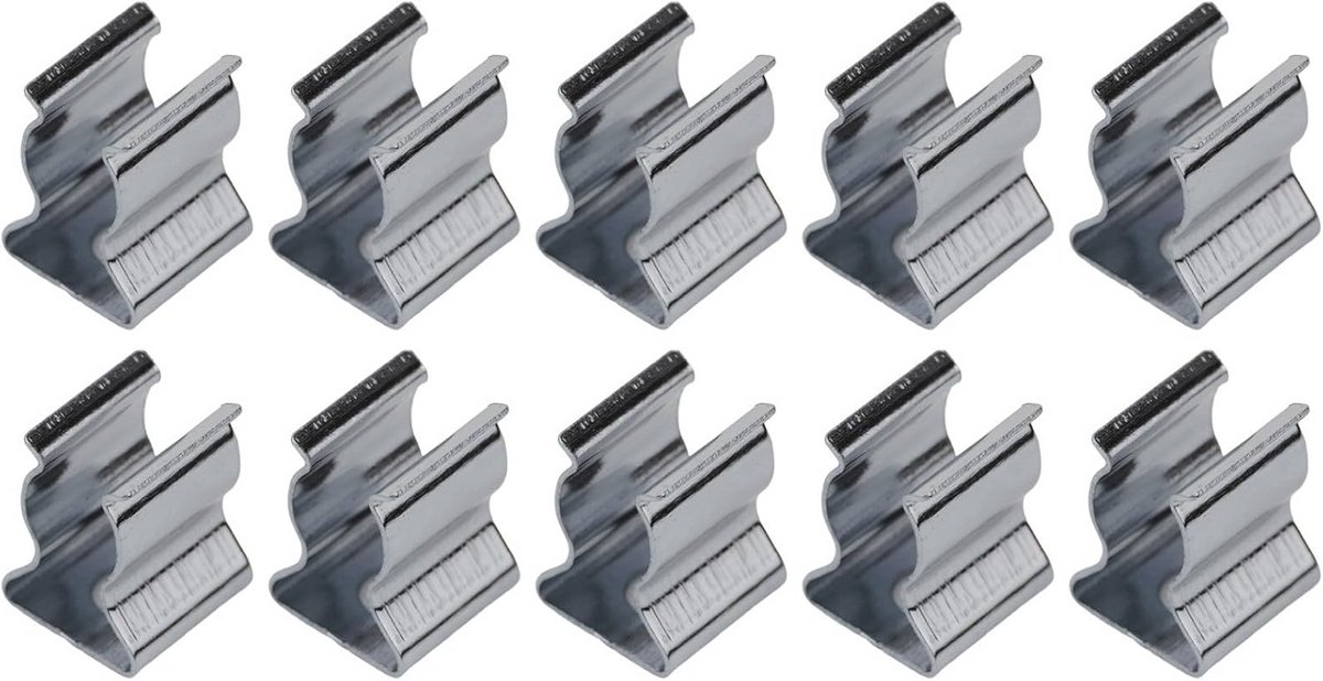 Veerstof Clips 10 Stuks Zware Mangaanstaal Open Type 6 mm