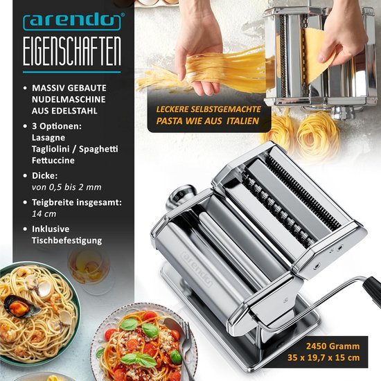 Pastamachine - Pastamaker - Spaghetti en Lasagne Machine - Pastavorm van Merkloos — afbeelding 4