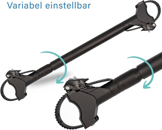 FISCHER Fietsframeadapter – Variabel – Voor Buizen Tot 6 Cm – Afstand Zadelpen-stuur Tot 65 Cm – Zwart – Voor Veilig Fietstransport