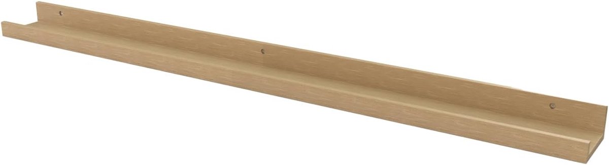Fotolijst Eikenhout 110 cm - Zwevend Wandrek voor Foto's en Decoratie - Inclusief Bevestig
