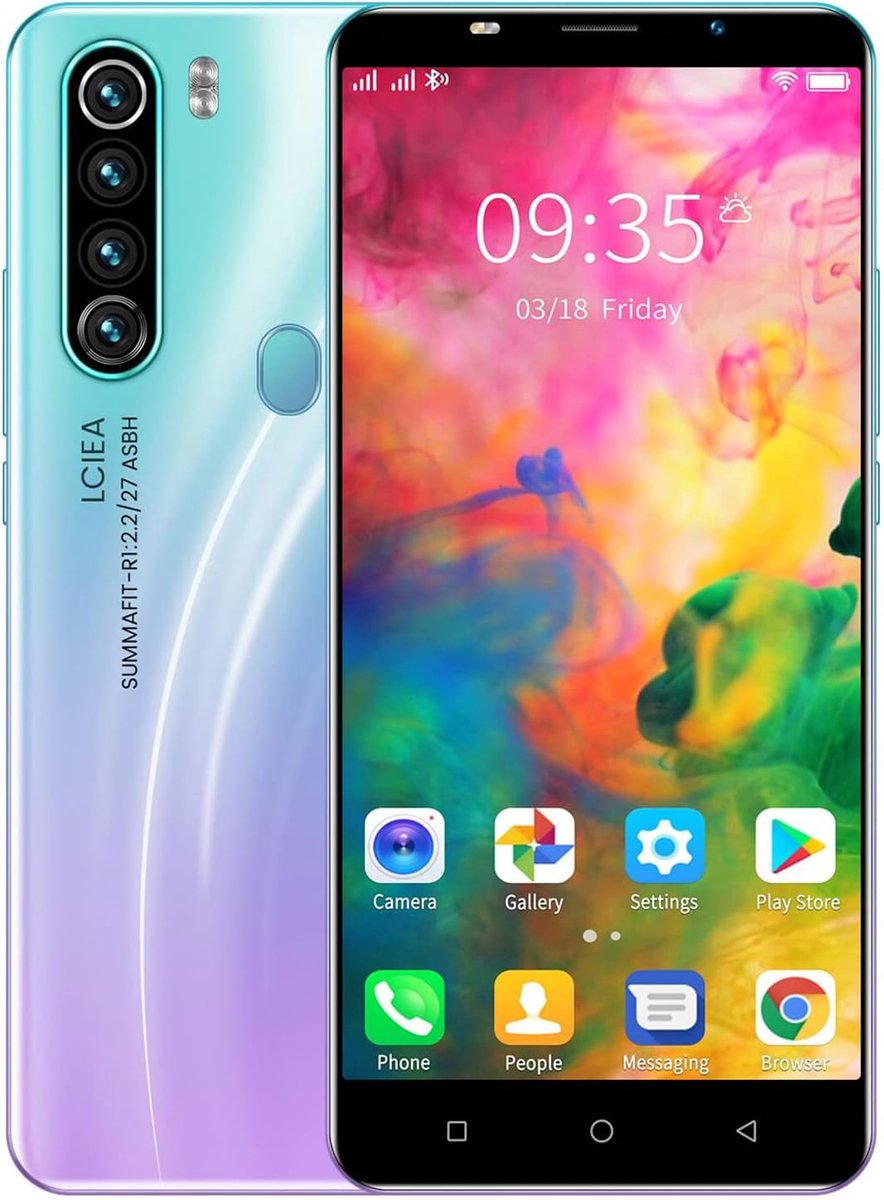 Smartphone 5 inch - Mobiele telefoon - Dagelijks gebruik - Dual SIM mogelijkheid - 160 gram - Paars