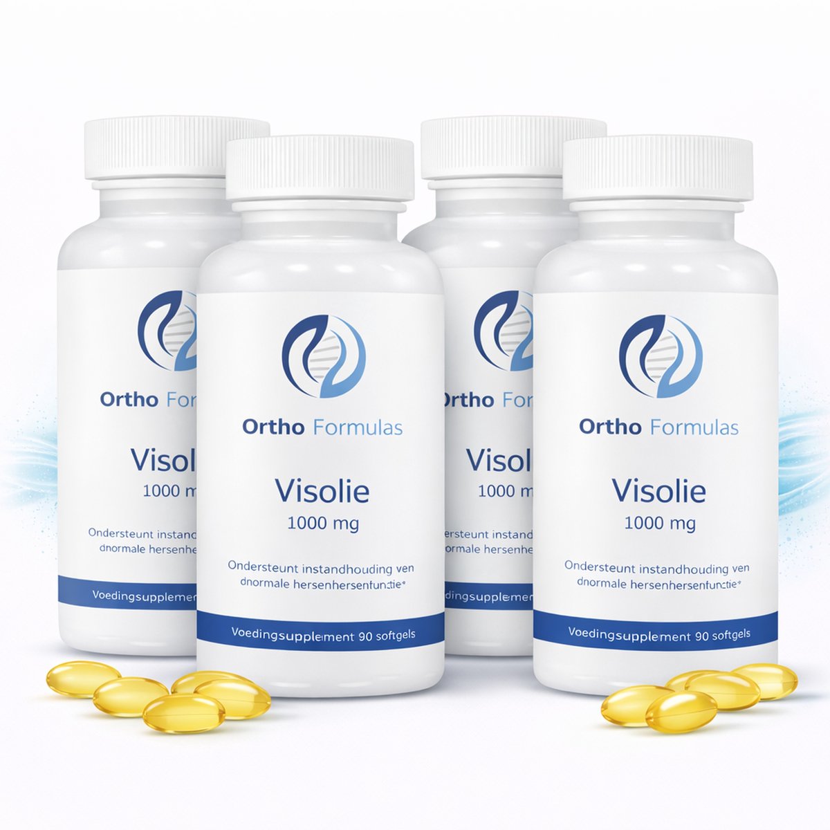 4x Visolie Omega 3 Capsules – Visolie Forte 1000 mg – Hart, Hersenen, Ogen & Concentratie – 360 Softgels