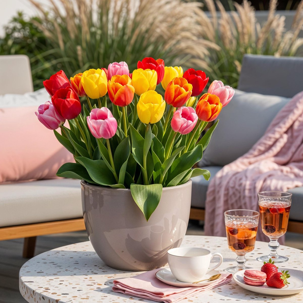 Green boutiQ - 40x Tulipa Darwin Hybride mix - Darwin-tulp mix - Diversen - Voorjaarsbloeier - Bolmaat 10/12