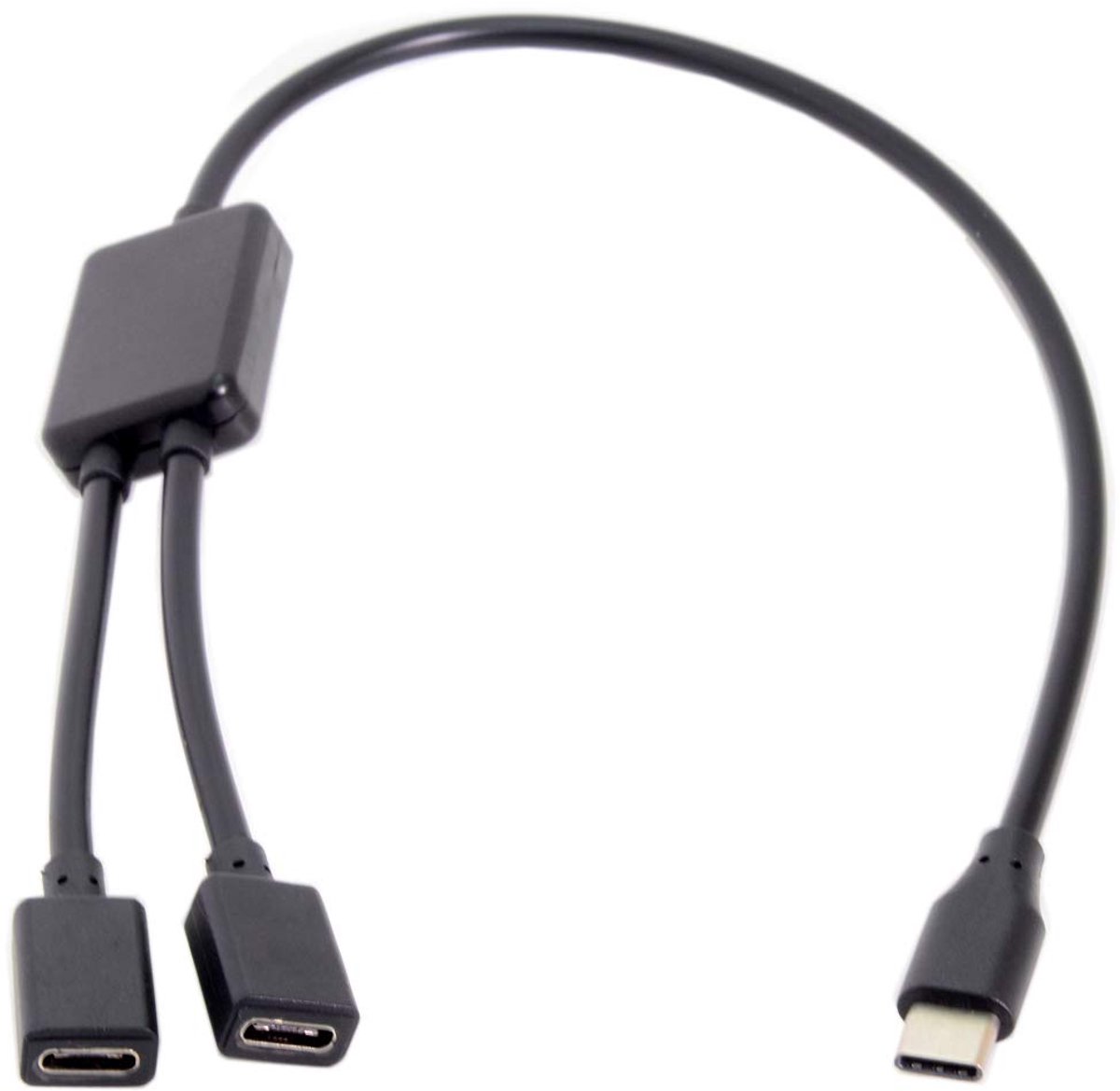 USB-C Hub Kabel - Type-C Adapter - Extra Poorten - Twee Gelijktijdige Poorten - 30cm Lengte