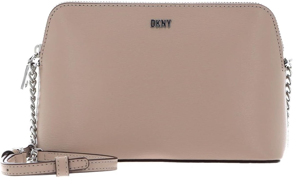 Dome Crossbody Tas - Schoudertas Dames - Avondtas - Verstelbare Riem - 20x10x5 cm - Toffee Zilver