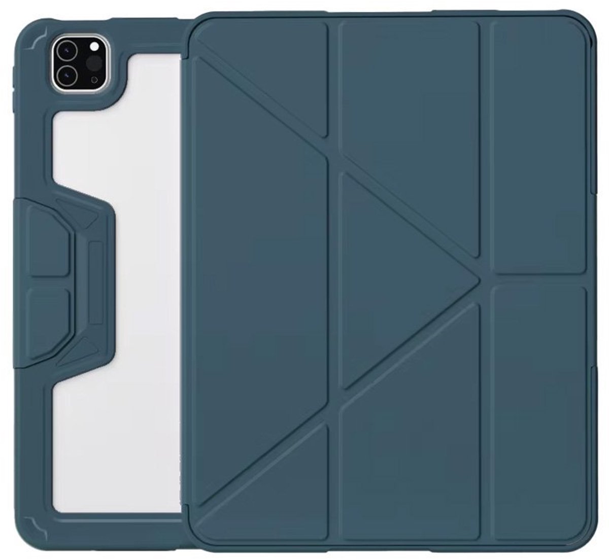 Mobiq - Rugged Origami Bookcase geschikt voor iPad Pro 13 inch M5 (2025) - donkergroen